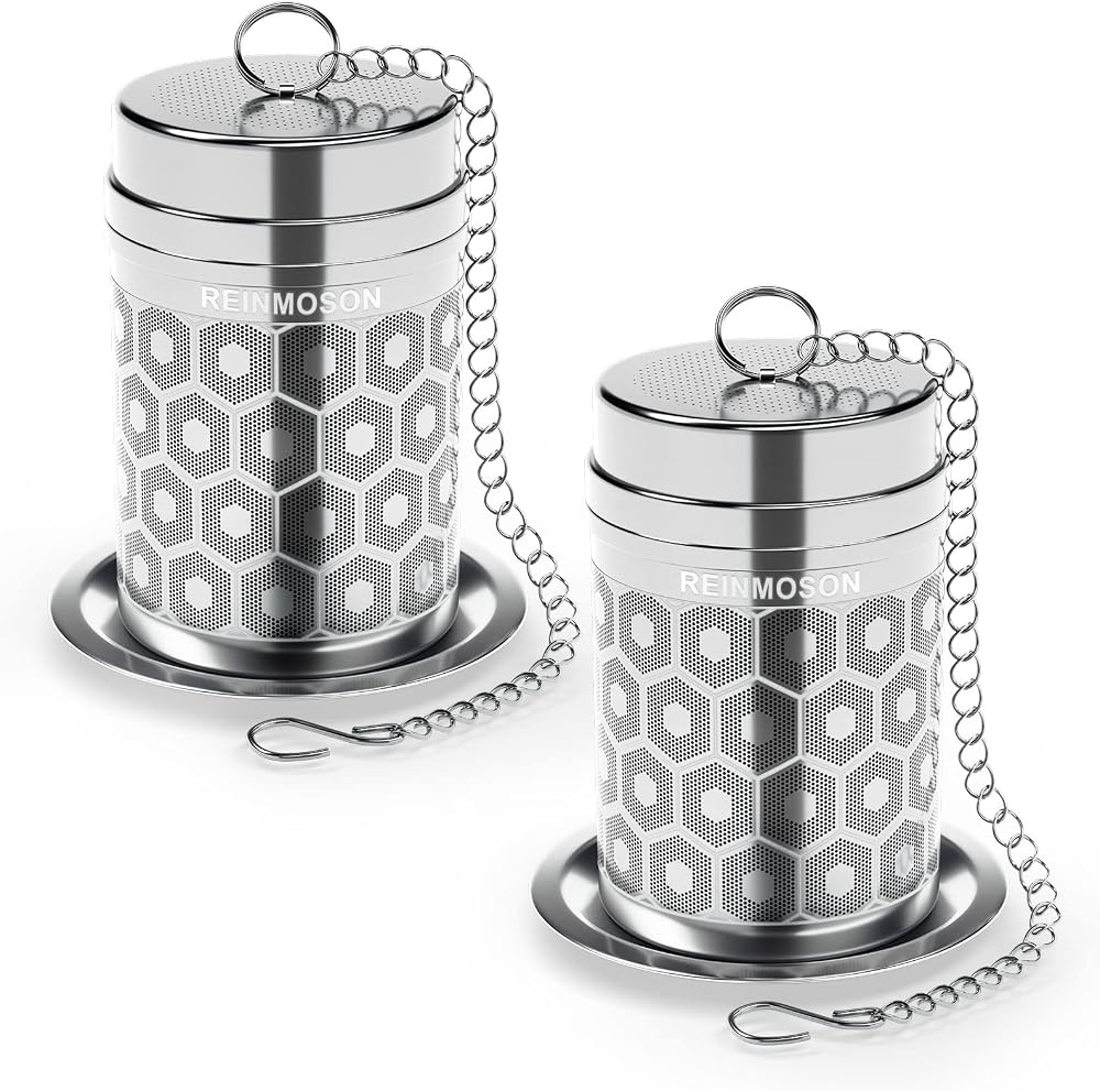 Reinmoson 304 Stainless Steel Tea Strainer 2 Pack 1.5 x 2.2 in