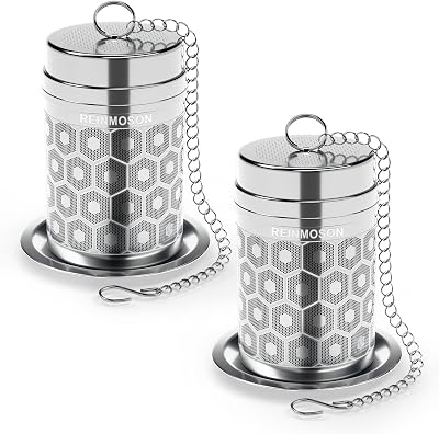 Reinmoson 304 Stainless Steel Tea Strainer 2 Pack 1.5 x 2.2 in