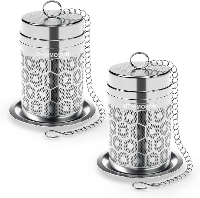 Reinmoson 304 Stainless Steel Tea Strainer 2 Pack 1.5 x 2.2 in