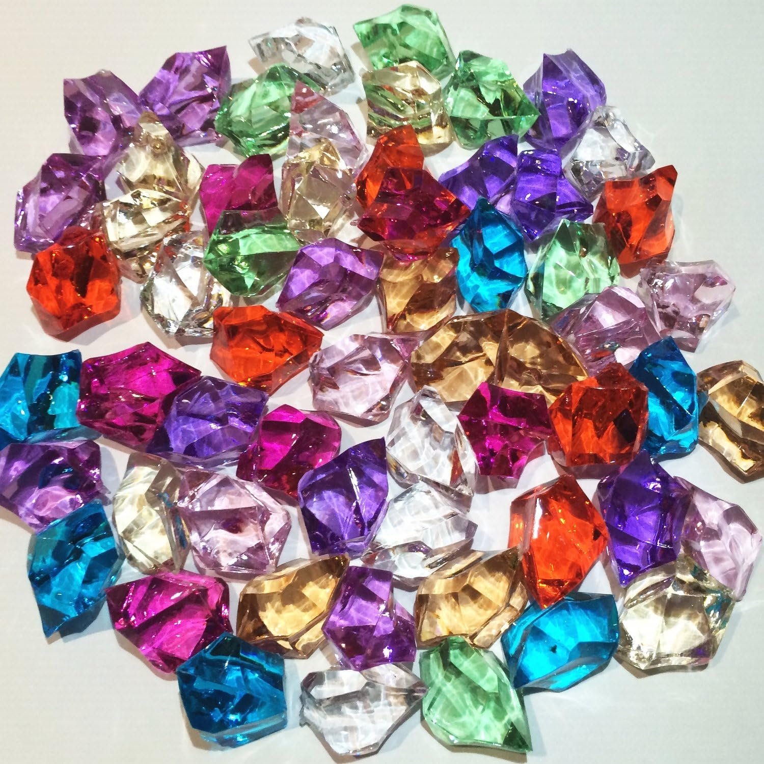 PolysGems 20 FUN PIRATE TREASURE ACRYLIC DIAMOND JEWELS PARTY SUPPLIES GAME PIECES STAGE PROPS
