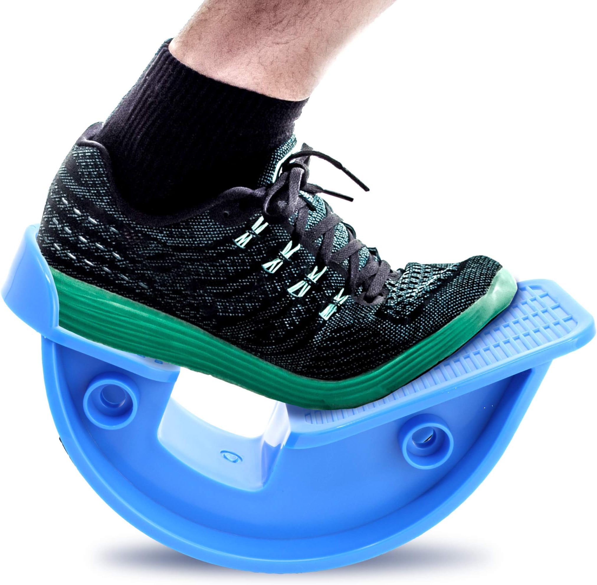 Pivit Foot Rocker Calf Stretcher | Feet Ankle & Leg Stretching for Achilles Tendinitis & Plantar Fasciitis Pain Relief | Stretches Strained Leg Muscle | Ankle Wedge Stretch Improves Flexibility (Blue)