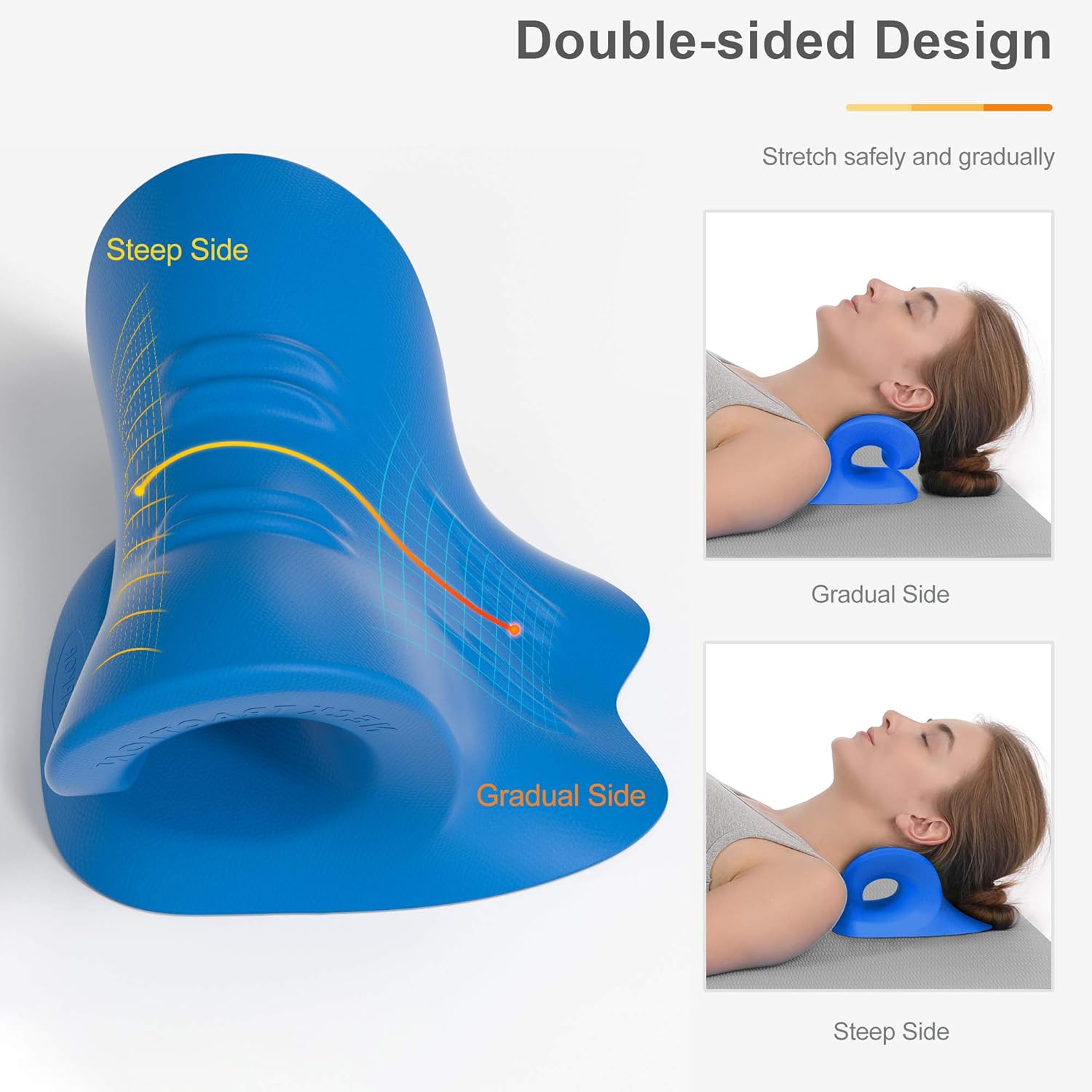 Cervical Traction Device, Yarkor Portable Neck Stretcher for Neck Pain Relief, Chiropractic Pillow Neck Stretcher for TMJ Pain Relief: Health & Personal Care