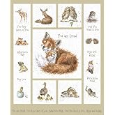 Maywood Love is MASD 6208 W White/Tan You are Loved 36" Fox Panel- Cotton Quilting Fabric