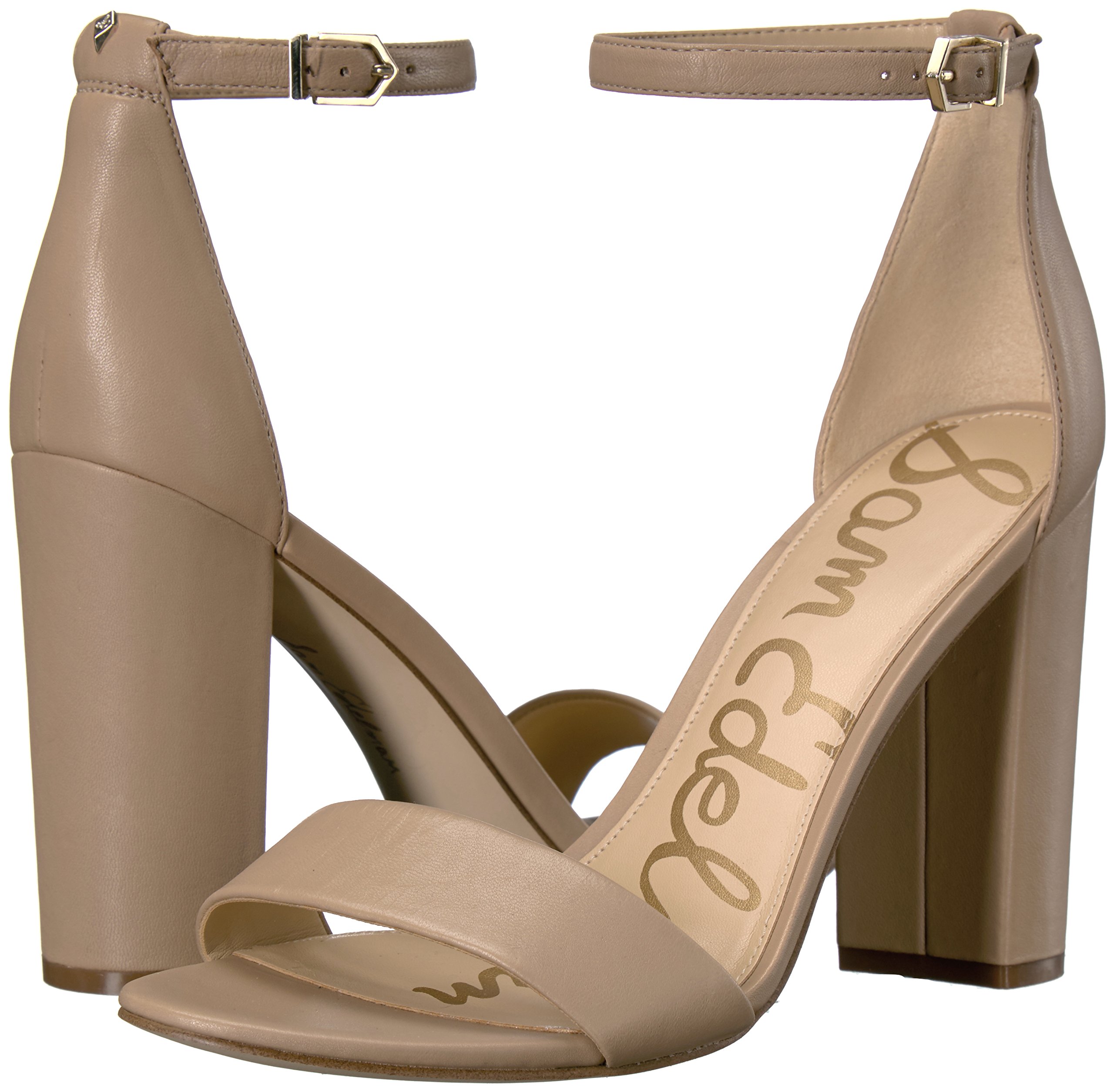 Sam Edelman YARO Classic Nude HEELS Sandal Size 8 Ankle Strap for sale
