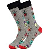 Real Sic Fun Socks for Men and Women - Cozy Cotton Dress Socks with Colorful Designs - Cool, Casual, Pet Patterned