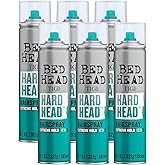 Bead Head by TIGI Hard Head Hairspray for Extra Strong Hold - For All Hair Types - With Instant Dry & Natural Shine - Use on Dry Hair - Premium Hair Care Products for Women & Men - 11.7 oz (6 Pack)