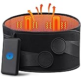 10000mAh Cordless Heating Pad with Massager for Back Pain Relief, 50-67" Lower Back Massager with 3 Heat &Timer, 5 Vibration Portable Heating Pad for Cramps, Birthday Valentine's Gift for Women Men