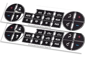 EcoAuto AC Dash Button Repair Kit for Select GM Vehicles - Fix Ruined Faded A/C Controls Premium Design & Made in USA (Pack o