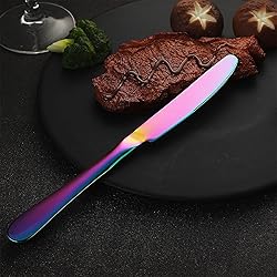 Rainbow Silverware Set Flatware Cutlery - 40 Pieces