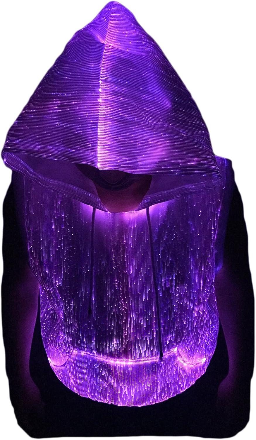 fiber optic sleeveless hoodie