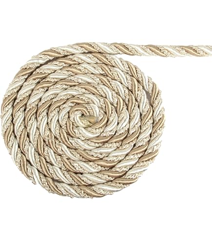 3/16 Inch Twist Cord Rope Trimming – 18 Continuous Yards, Made In USA, For Sewing & Crafts