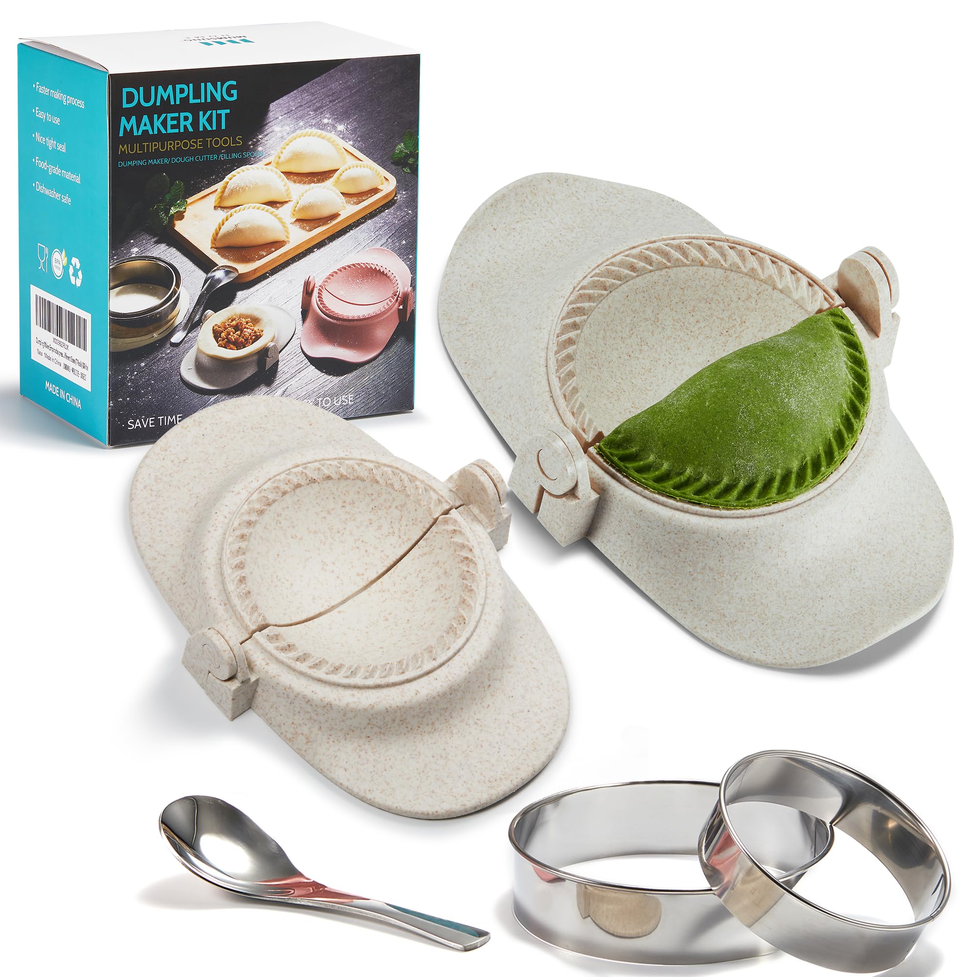 Photo 1 of MUMSUNG 6 Inch Empanada Maker Press, Extra Large Dumpling Maker Set with Dough Cutter, Dumpling Mold Set for Pierogi, Pastelitos, Calzone, Turnovers, Chinese Dumpling-2Sizes 6"+4"