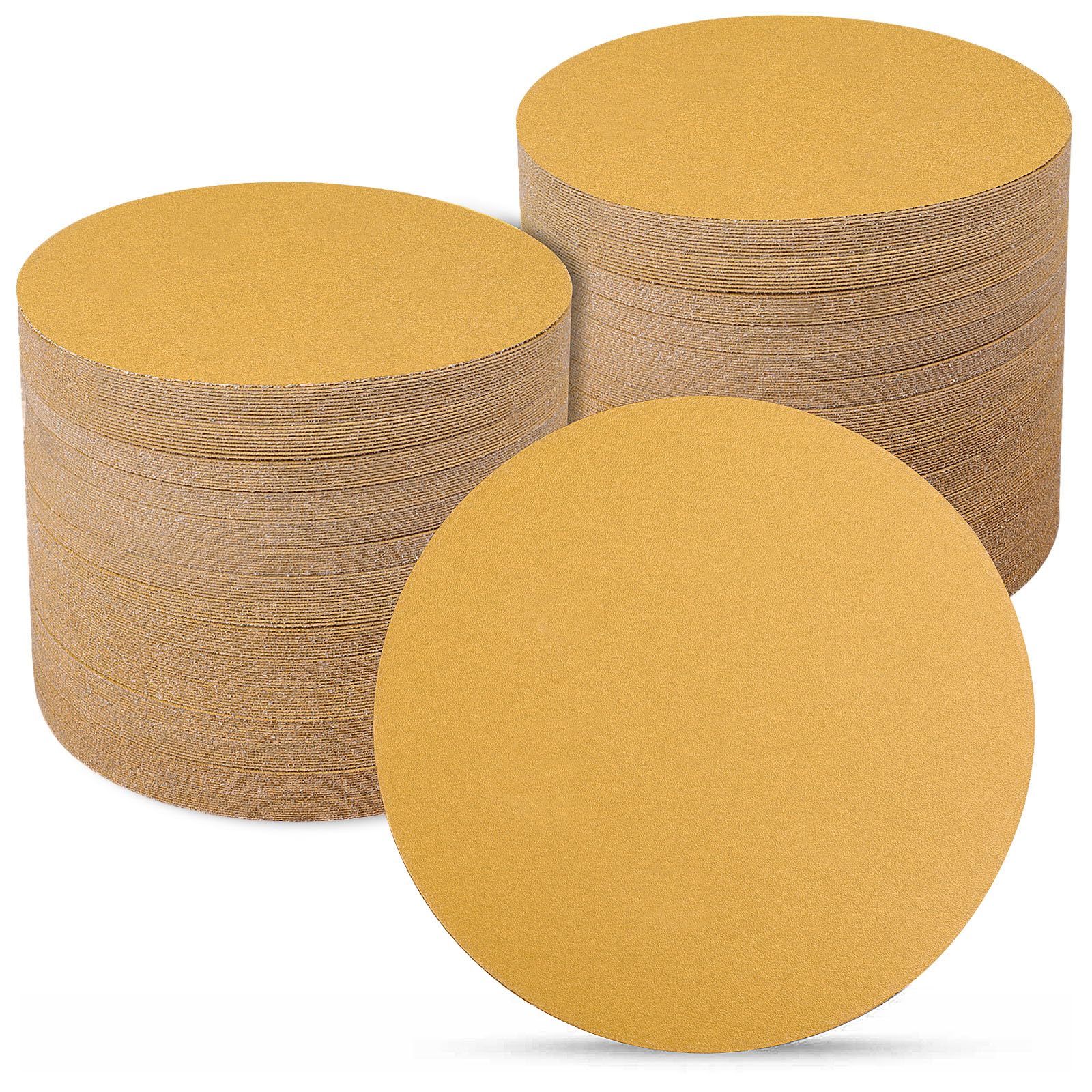 Sruhrak Sanding Discs 150mm 100 Pcs, 320 Grit 6 inch NO Hole Hook and Loop Orbital Sander Discs, Sanding Pads for Random Orbital Sander Pads and All Oscillating Tools