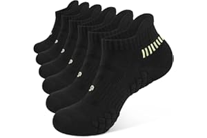 CLOSEMATE Ankle Athletic Running Socks for Men Terry Cushioned Moisture-Wicking Anti-Blister Comfort Socks 6 Pairs