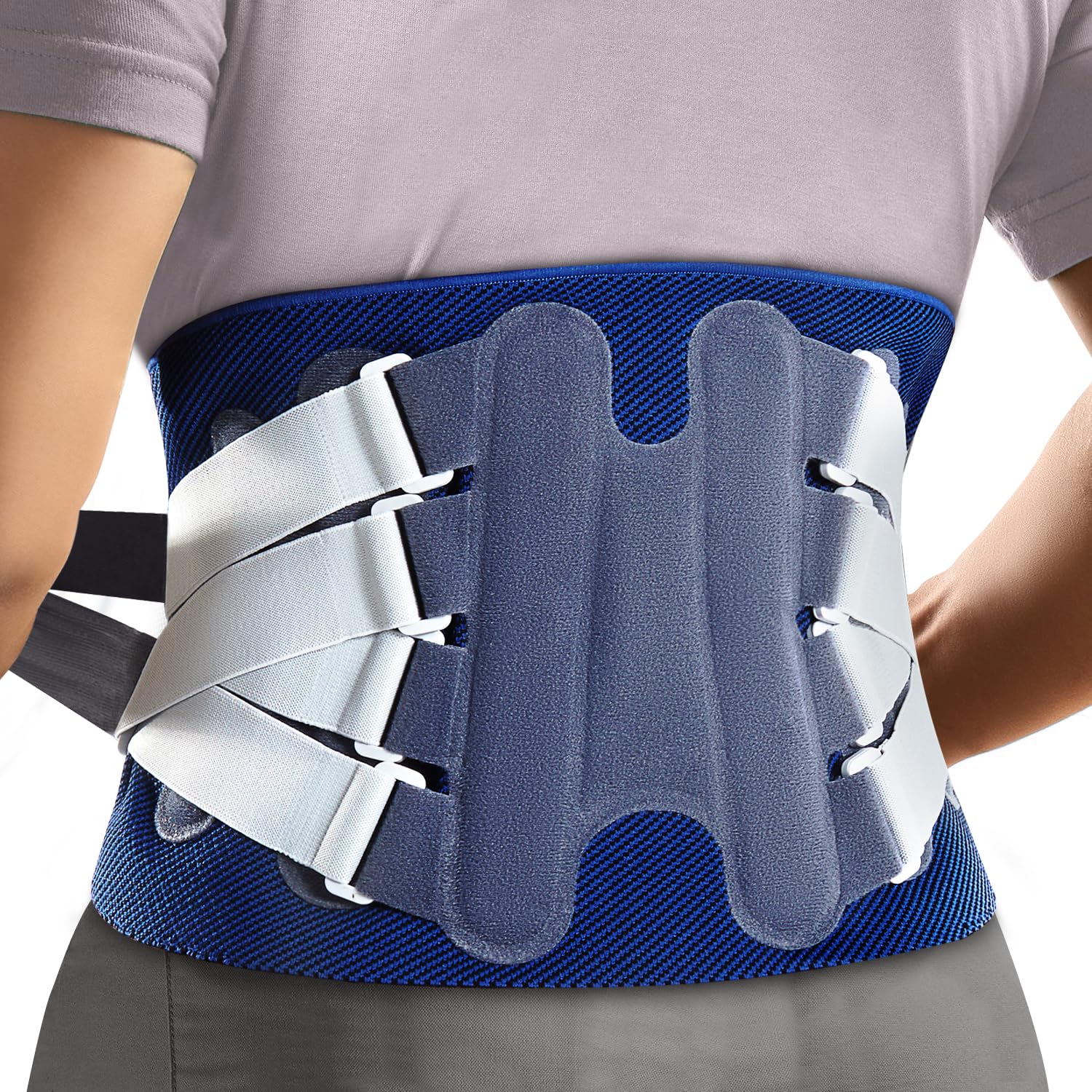 Photo 1 of NEENCA Back Support Brace, Adjustable Lumbar Support for Pain Relief of Back/Lumbar/Waist, Waist Wrap with Spring Stabilizers for Injury, Herniated Disc,Sciatica, Scoliosis and more - FSA/HSA APPROVED