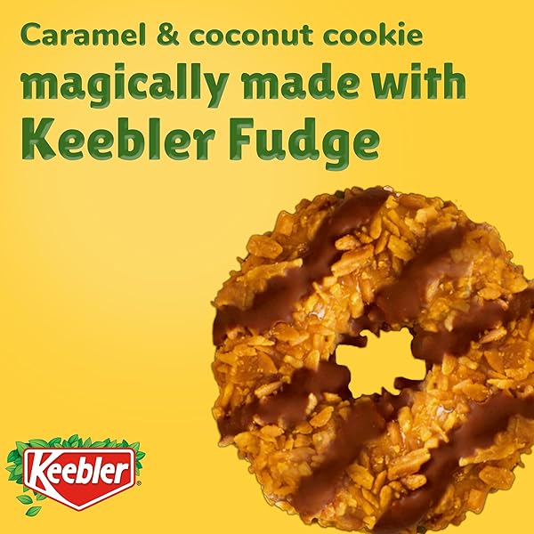 KEEBLER COCONUT DREAMS, COCONUT AND CARAMEL COOKIES COATED IN KEEBLER FUDGE, 8.5 OZ