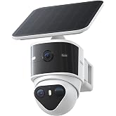 aosu T2 Pro 3K Dual Cam Outdoor Security Camera, Solar Powered, AI Tracking | 170&deg; Wide &amp; 360&deg; PTZ, No Blind Spots, Local Storage ,Full Color Night Vision,AI Human Vehicle Tracking, 8X Zoom