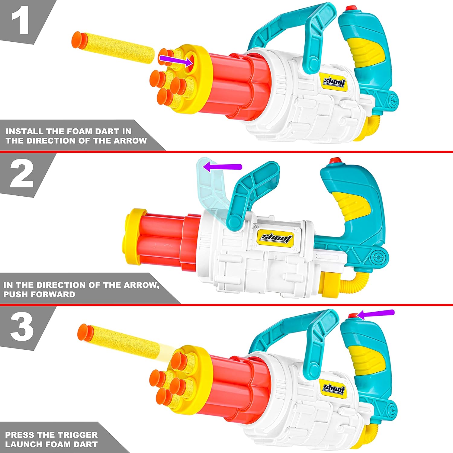 JOYIN 2 Pack Toy Blaster with 5-Dart Rotating Barrel, 20 Darts, Air Soft Bullet Gun Pistol and Toy Guns for Boys, Foam Dart Popper Air Shooting Game Toy Dart Gun for Indoor Outdoor Games: Toys & Games