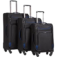 Coolife Luggage 3 Piece Set Suitcase Spinner Softshell lightweight