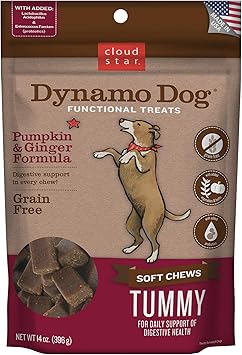 Amazon Com Cloud Star Dynamo Dog Tummy Treats Soft Chewy cloud star dynamo dog tummy treats soft chewy probiotics support for dogs 14 oz pumpkin and ginger