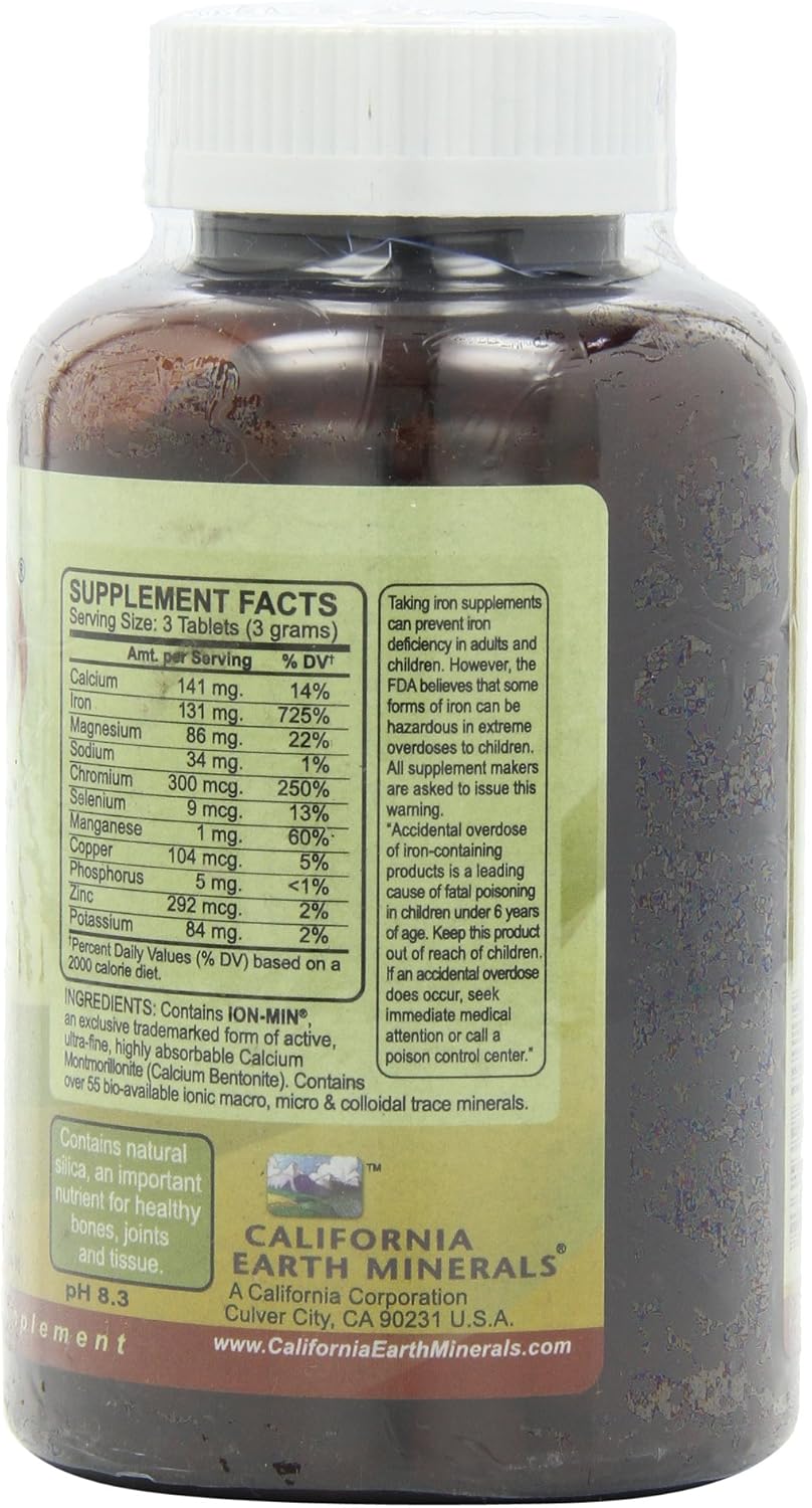 Ion-Min, Terramin 2 in 1, Mega-Mineral Supplement & Internal Cleanser Tablets, 1-Gram, 500-Count: Health & Personal Care