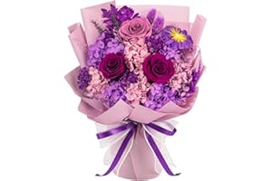 TYL&TYS Flowers for Delivery Prime Preserved Flowers Bouquets That Last 3-5 Years Real Forever Flowers Rose Bouquet Mothers Day Gifts for Mom Anniversary Birthday Gift for Her Women Mom Grandma Wife Friends