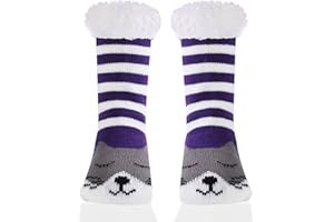 HERYEBING HEARYEBING Kids Slipper Socks Boys Girls Fuzzy Thick Warm Winter Socks Soft Cozy Fleece Lined Socks Indoor Socks
