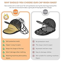 ADDUDU Hat Washer Cage, Snap-Lock Design, Foldable