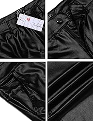COOFANDY Mens Metallic Shiny Pants 70s 80s 90s
