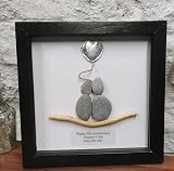 Personalised Silver 25th Wedding Anniversary Pebble Art Frame view 6