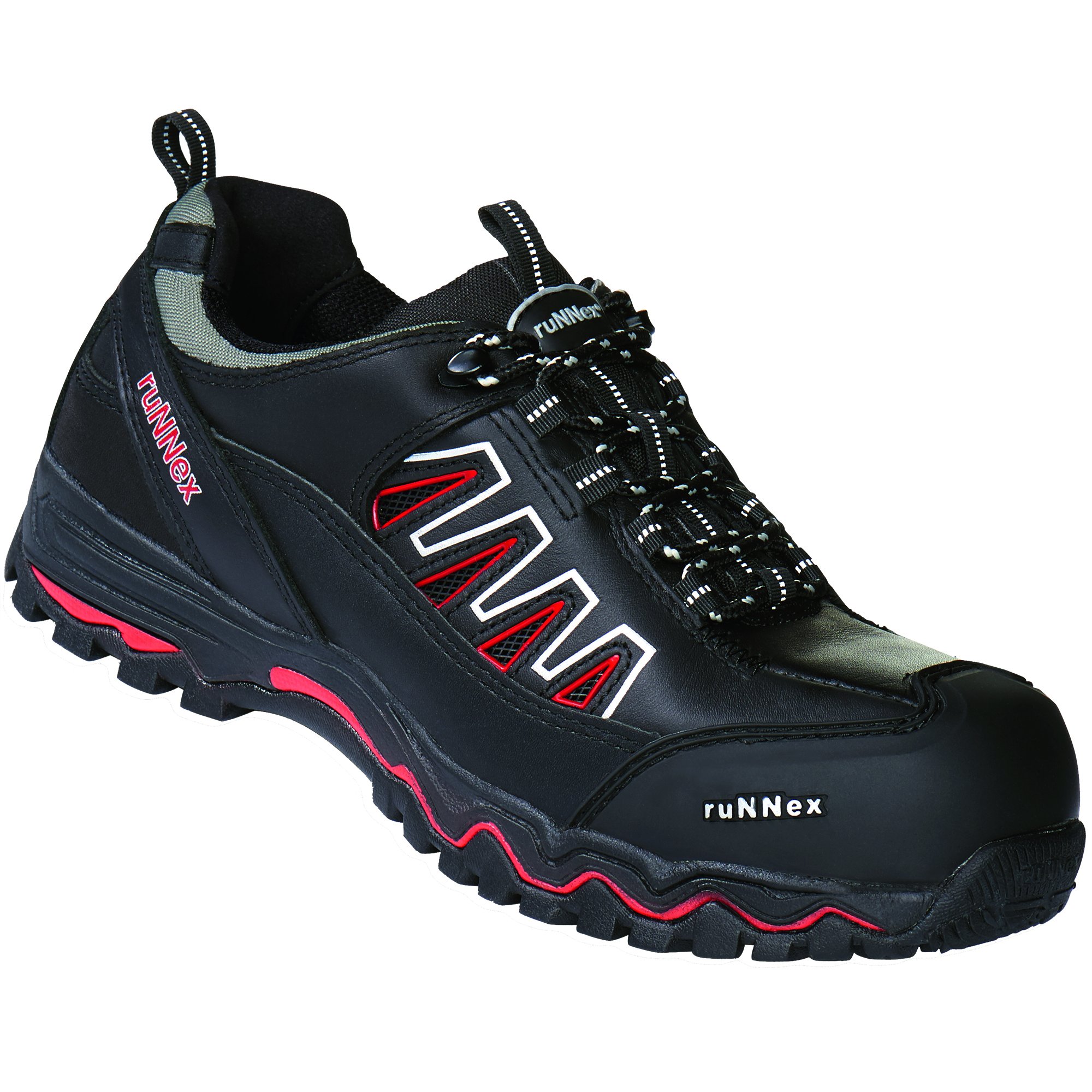 ruNNex 5320-36 Safety Shoes, "Light Star", S3, Size:36, Black/Red - EN safety certified