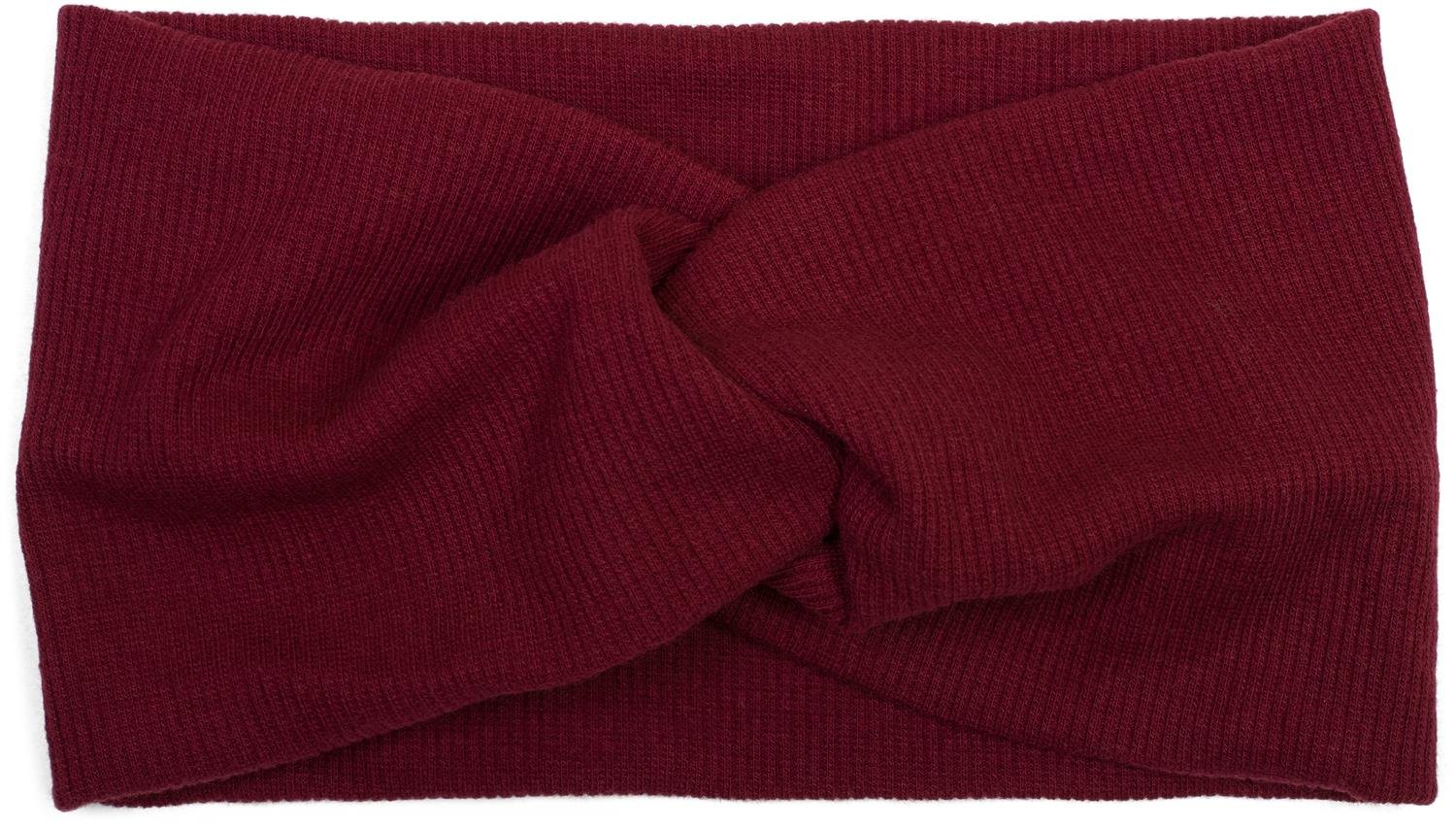 styleBREAKER hairband in a fine rib look with bow, headband, ladies, 04026009, Colour:Claret-Red