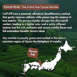Caff Off Decaf Chocolate Matcha Green Tea Powder