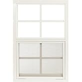 Apple Outdoor Supply 14x21 Shed Window, Flush Mount Sliding Window with Tempered Glass &amp; Screen, White, 1-Pack