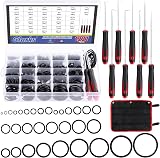 GLARKS 1234pc Metric O-Ring Assortment Kit NBR Rubber Seal w/ Picks & Bag view 1