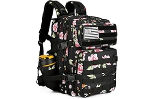 KXBUNQD 45L Military Tactical Backpack Hiking Backpacks Tactical Gear Camo Back Pack Army Molle Bag Rucksack Fitness Daypack