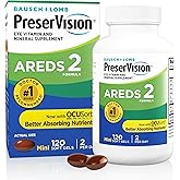 PreserVision AREDS 2 Eye Vitamins, #1 Eye Doctor Recommended Brand, Lutein and Zeaxanthin Supplement with Vitamin C, Vitamin E, Zinc, and Copper, 120 Softgels (Minigels)