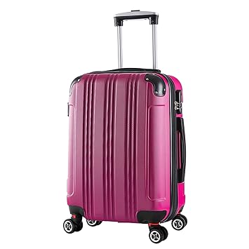 WOLTU RK4205pk, Reise Koffer Trolley Hartschale Volumen erweiterbar, Reisekoffer Hartschalenkoffer 4 Rollen, M/L/XL/Set, leic