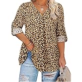 Gzrsfz Plus Size Tops for Women V Neck Blouse Pleated Front Loose Fitting Tunic Top Dressy Casual Fall Clothes 2025
