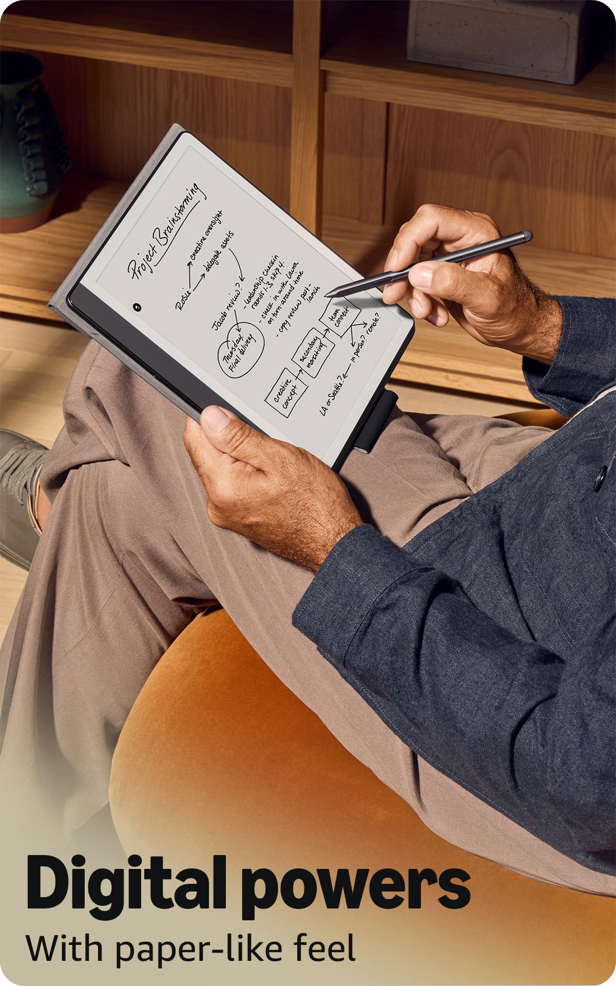 Amazon Kindle Scribe (64GB) - Your notes, documents and books, all in one place. With built-in AI notebook summarization. Includes Premium Pen - Tungsten