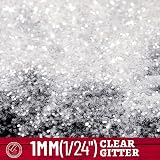 LEOBRO White Glitter 150G 5.29OZ Sparkle Glitter for Resin Crafts Christmas view 6
