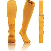 QBK 2T/3T/4T/5T Toddler Baseball Socks And Belt Youth Softball Tee Ball Combo Set for Boy Girl (1 Pairs of Socks & 1 Belt)