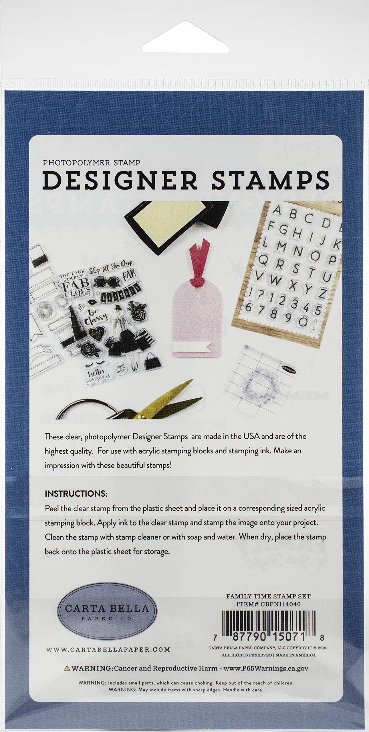 Carta Bella Stamps FAM, Family Time, Family Night, One Size