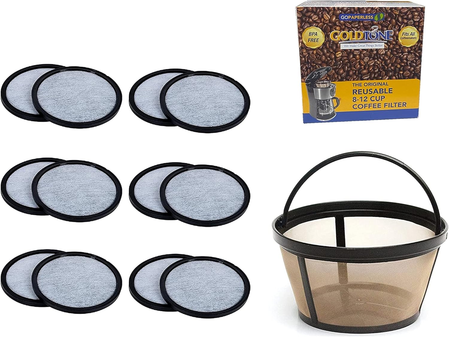 GoldTone Brand 812 Cup Reusable Mr. Coffee BasketStyle