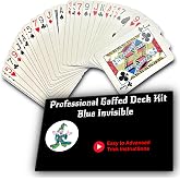 Ted's Sterling Magic Blue Bicycle Rider Back Invisible Gaffed Deck | Professional trick card set featuring Video Learning Link. Perfect for beginners through professional-level magicians.