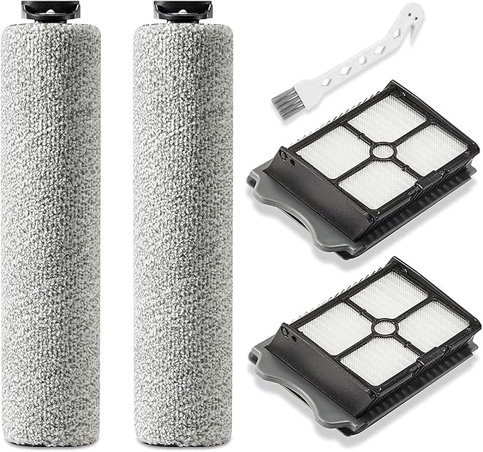 Replacement Vacuum Filter and Brush Roller Compatible for Tineco iFloor 3 and Floor One S3