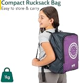 Trail Outdoor Kids Sleeping Bag Mummy 3 Season 170cm Purple with Rucksack view 6