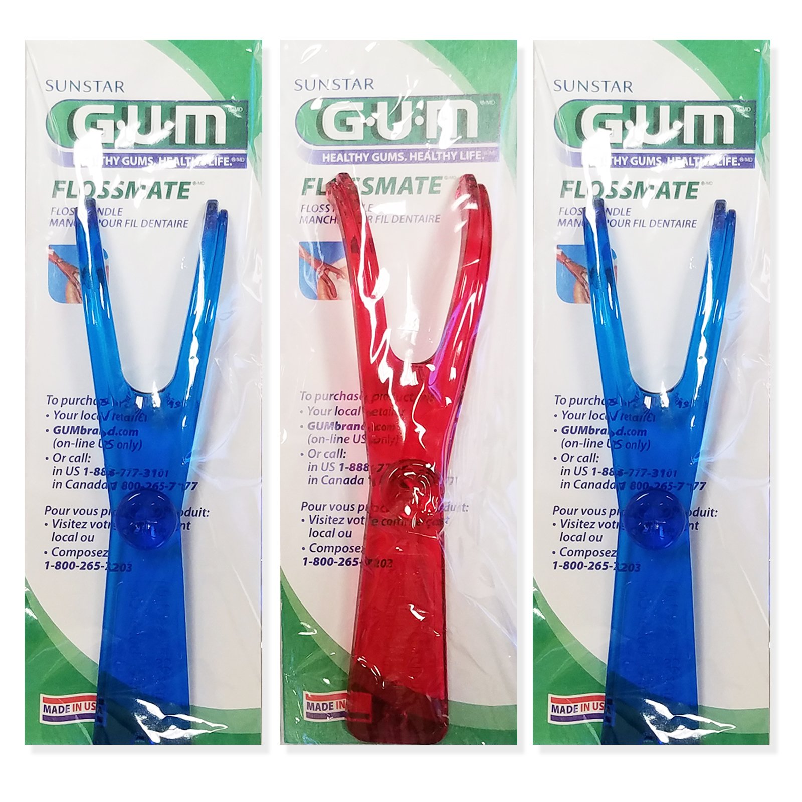 GUM Flossmate Handle 845 Pack Of 3 745495190477 eBay