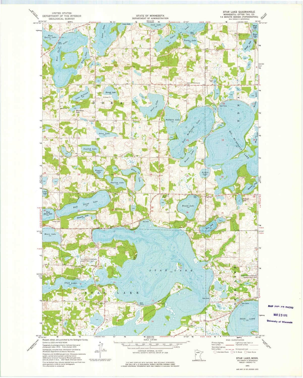YellowMaps Star Lake MN topo map, 124000 Scale, 7.5 X 7.5