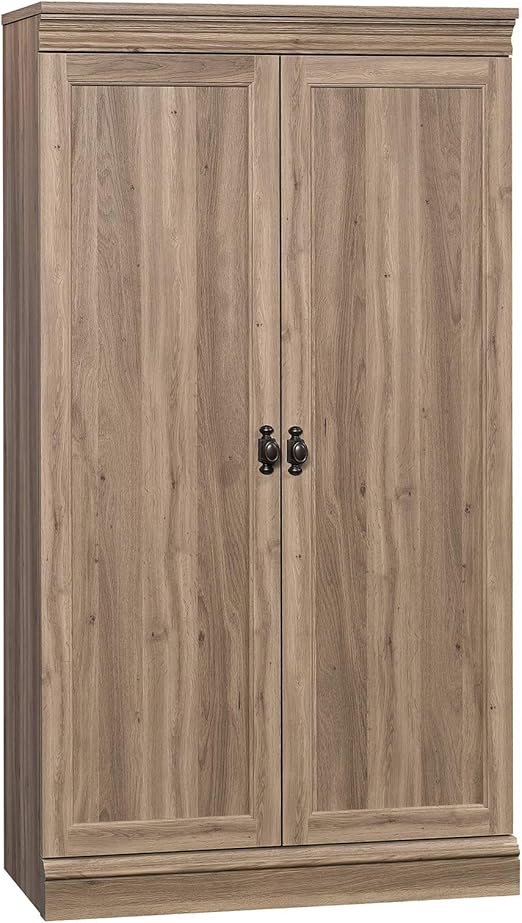 Sauder 422789 Barrister Lane Storage Cabinet L 32 60 X W 16 50 X H 59 80 Salt Oak Finish Amazon Ca Home Kitchen